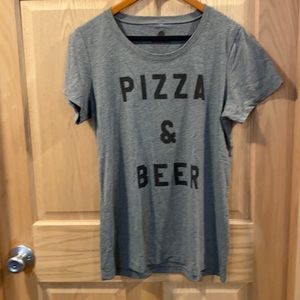 Pizza and Beer t shirt women’s size XXL